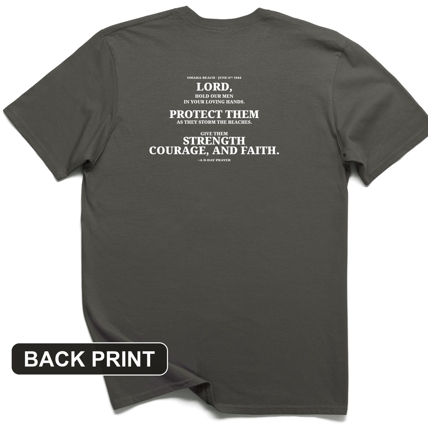 DDay Prayer Back Print T-Shirt