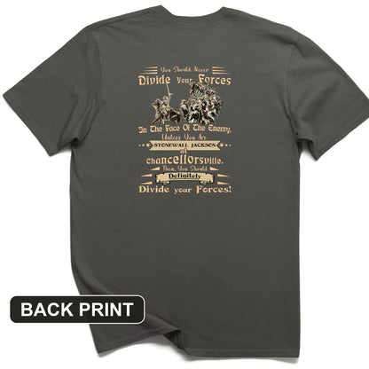 Dividing Forces Back Print T-Shirt