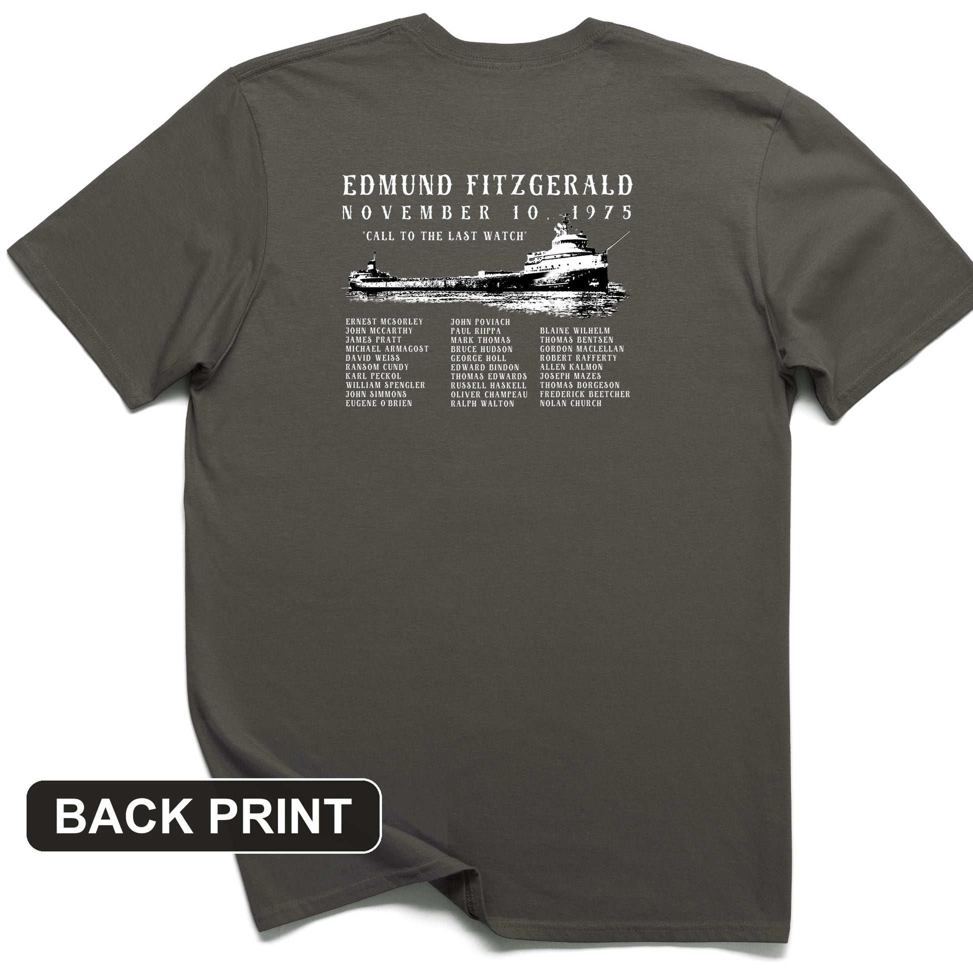 Edmund Fitzgerald Back Print T-Shirt