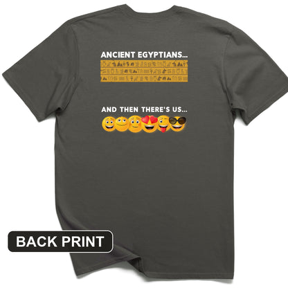 Egyptian Emoticons Back Print T-Shirt