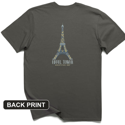 Eiffel Tower 1889 Back Print T-Shirt