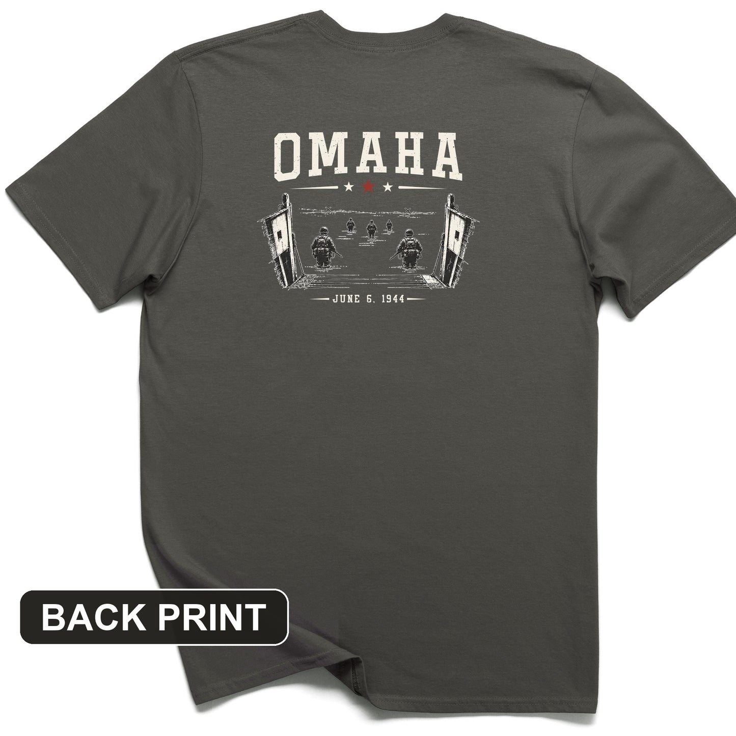 Exit Landing Craft Back Print T-Shirt