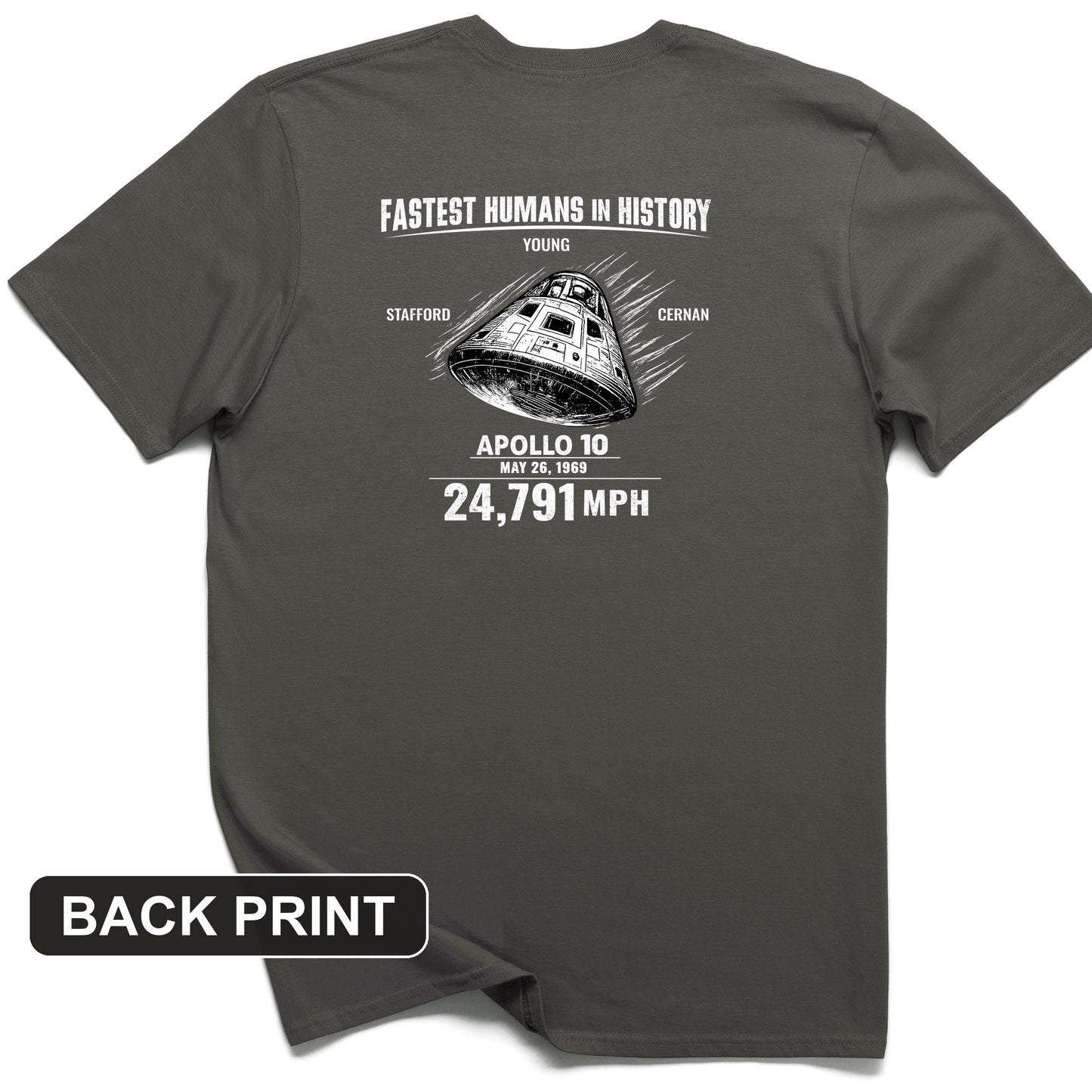 Fastest Humans Back Print T-Shirt