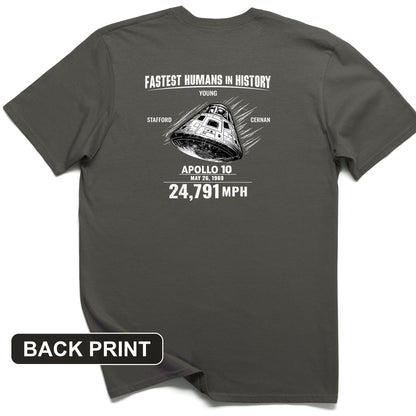 Fastest Humans Back Print T-Shirt