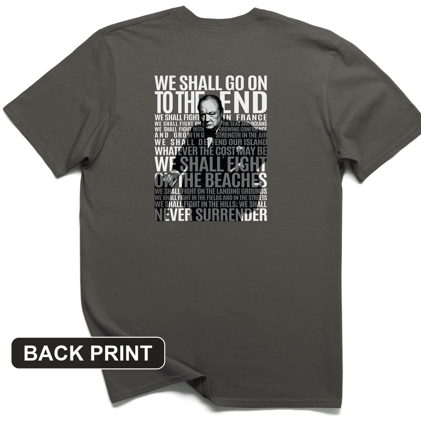 Fight On The Seas And Beaches Back Print T-Shirt
