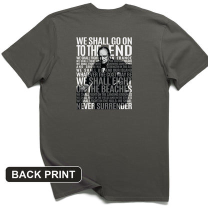 Fight On The Seas And Beaches Back Print T-Shirt