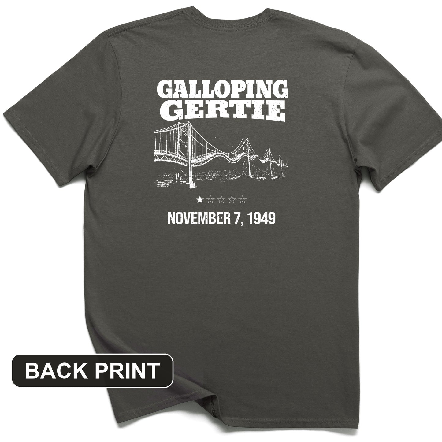 Galloping Gertie Back Print T-Shirt