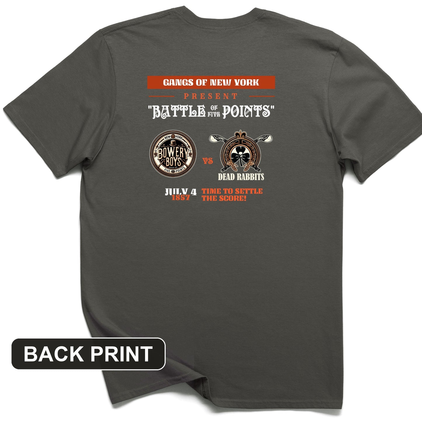 Gangs of New York Back Print T-Shirt