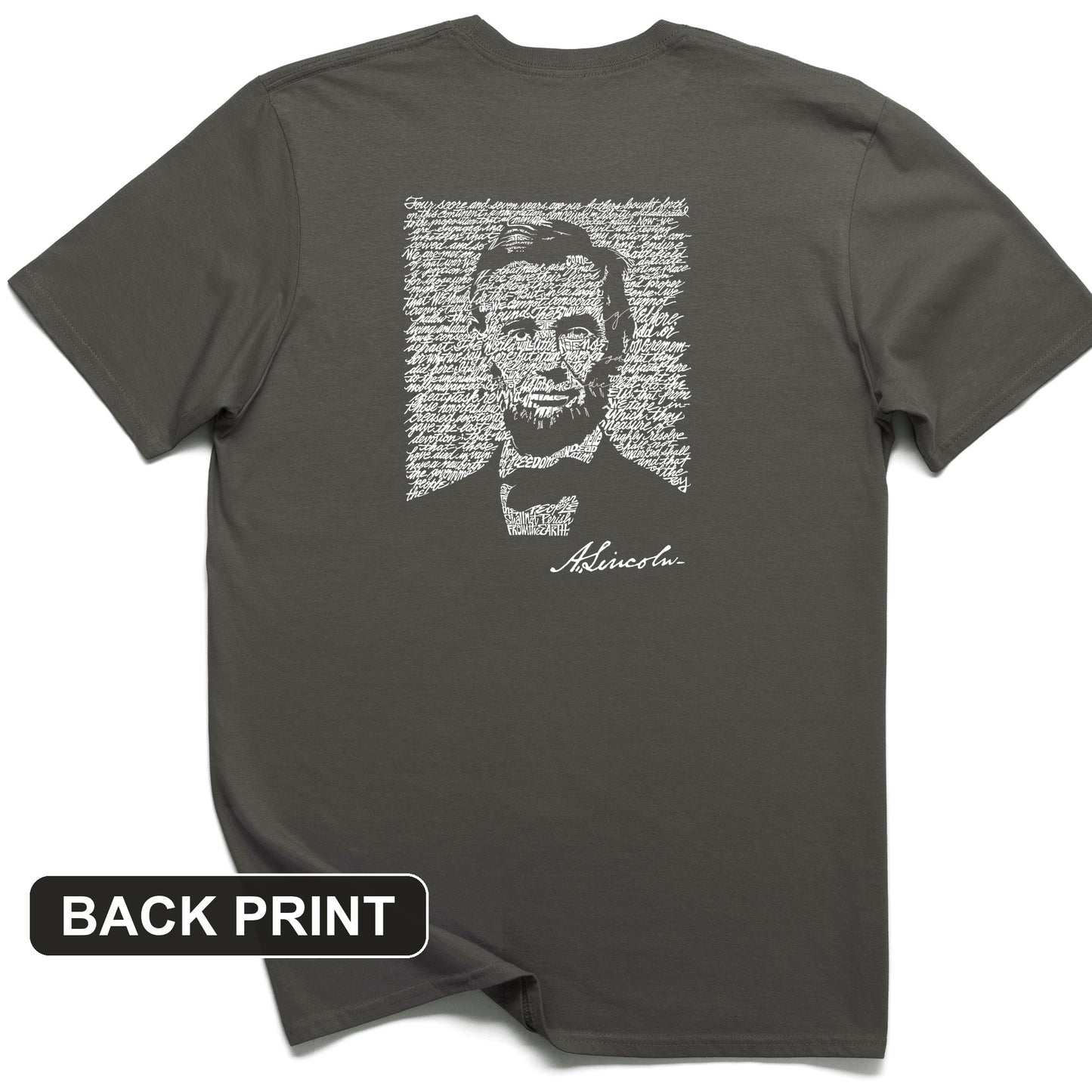 Gettysburg Address Back Print T-Shirt