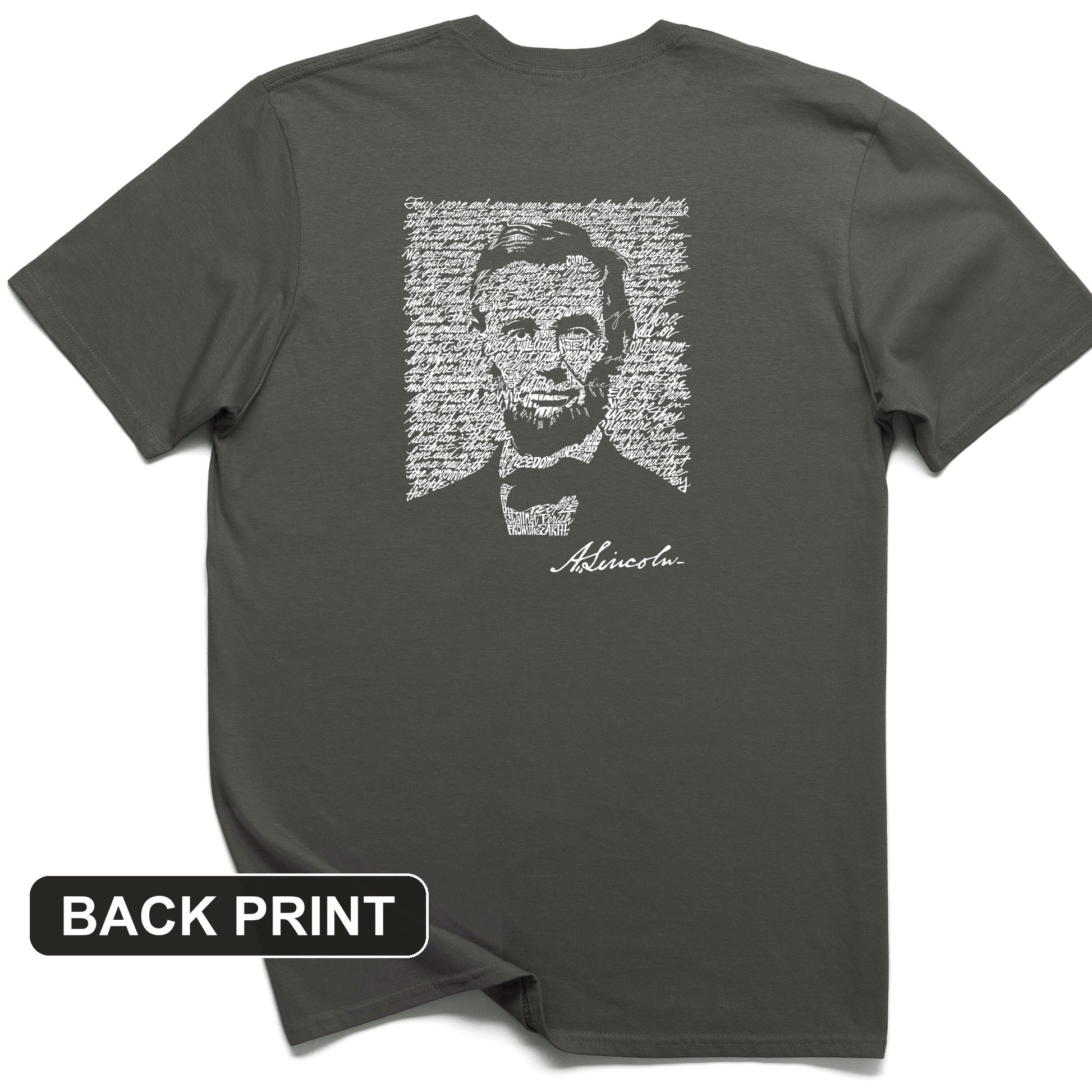 Gettysburg Address Back Print T-Shirt