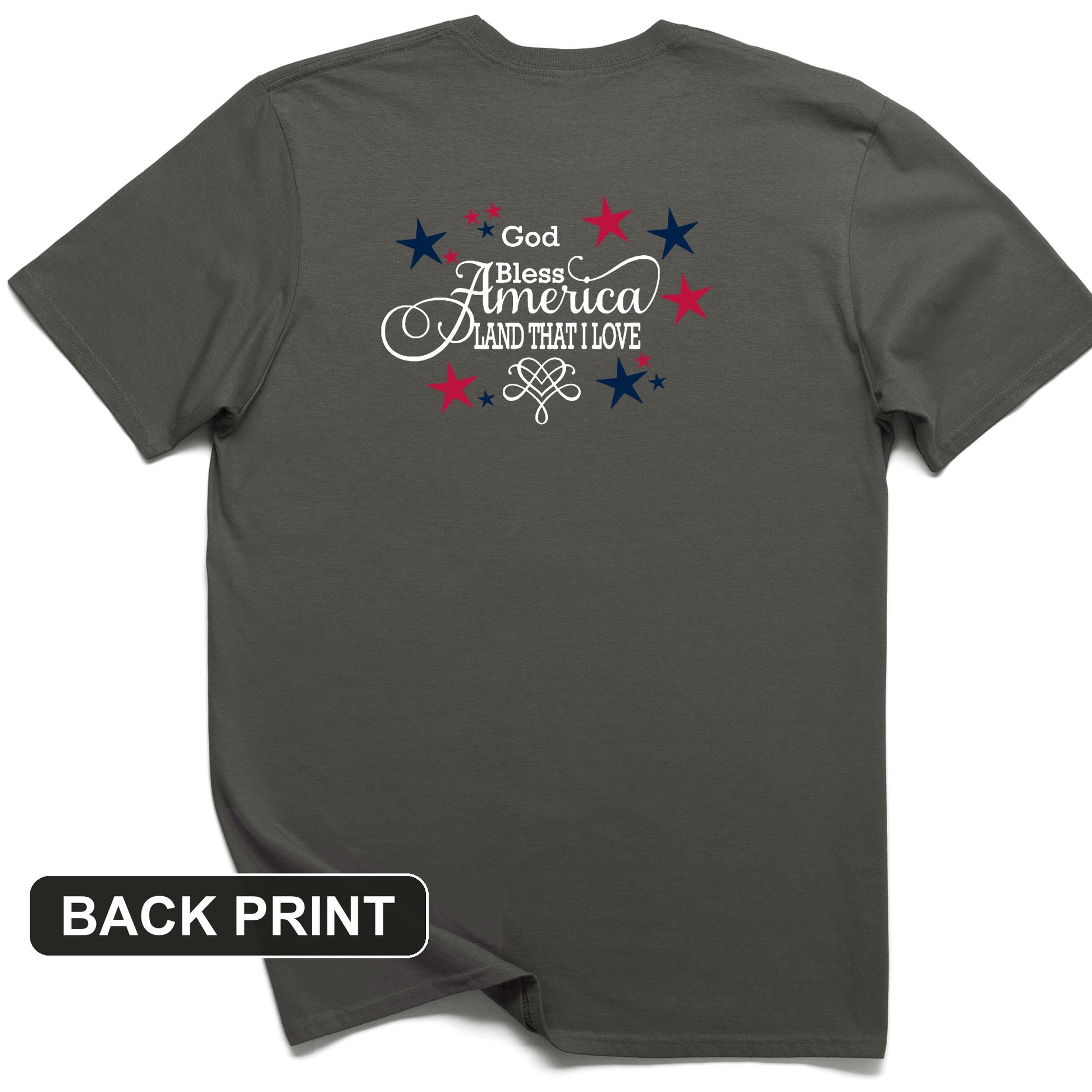 God Bless America Back Print T-Shirt