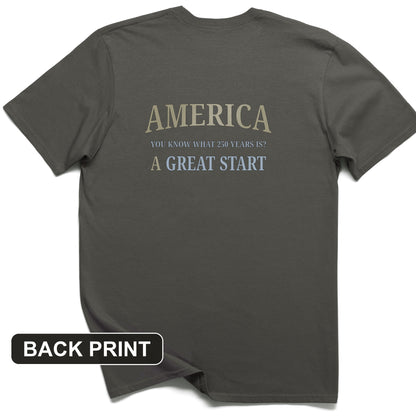 Great Start Back Print T-Shirt