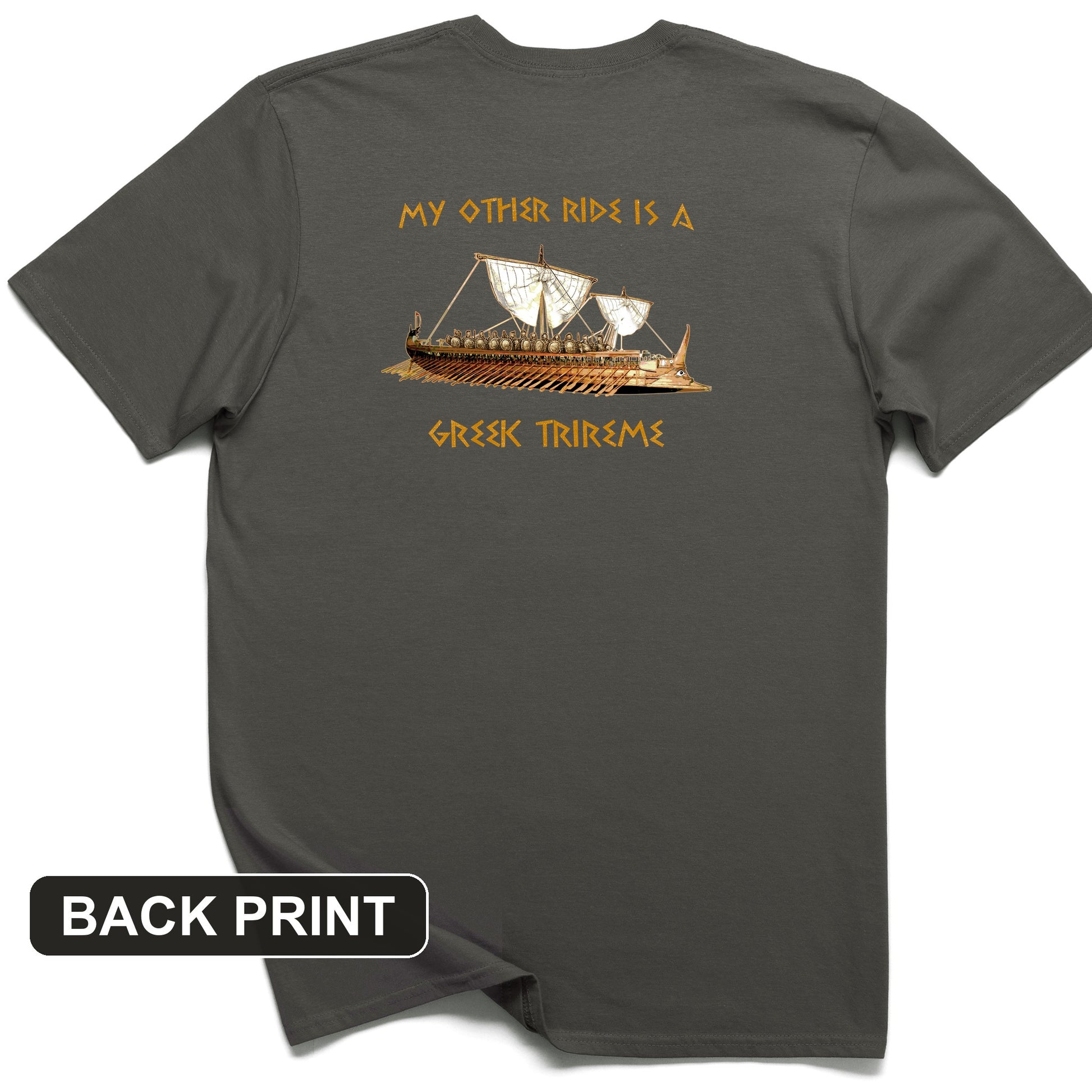 Greek Trireme Back Print T-Shirt