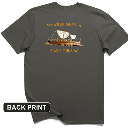 Greek Trireme Back Print T-Shirt