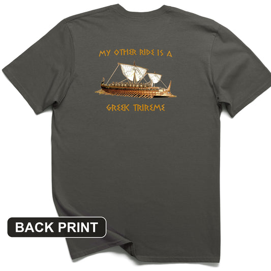 Greek Trireme Back Print T-Shirt