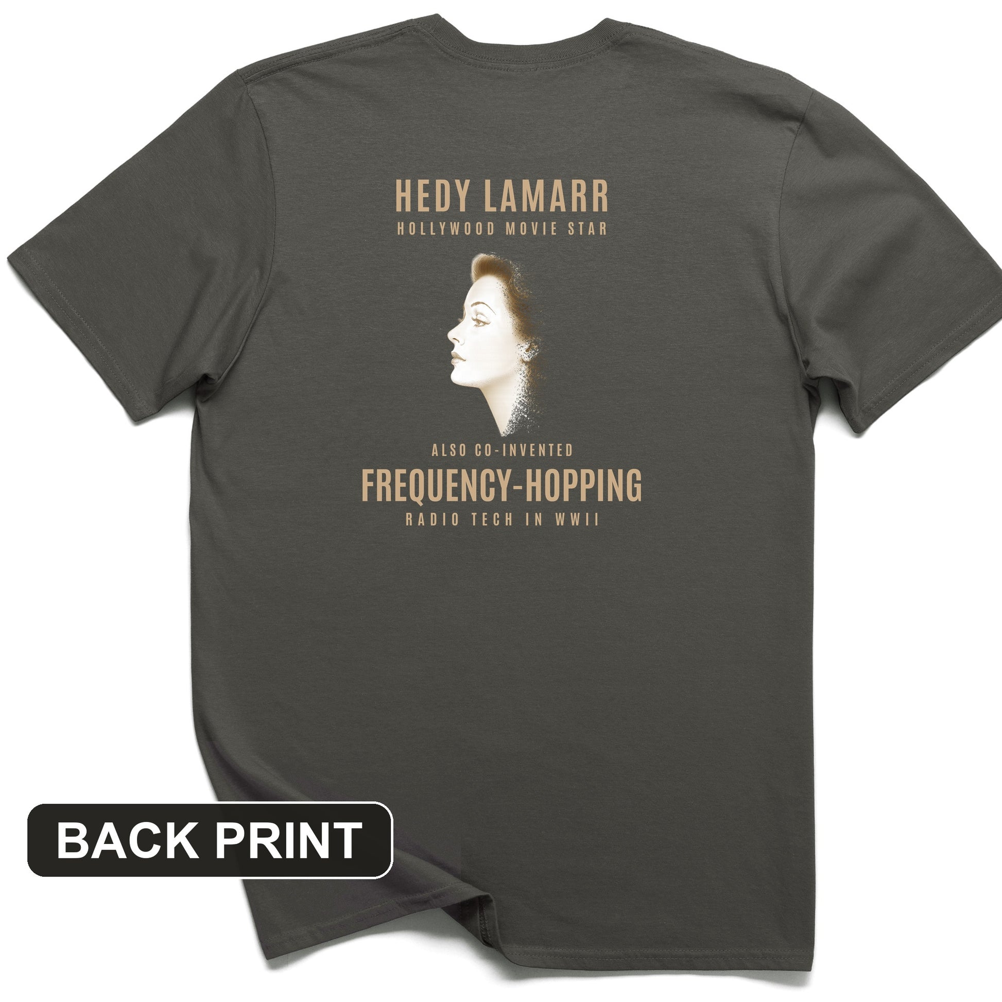 Hedy Lamarr Back Print T-Shirt