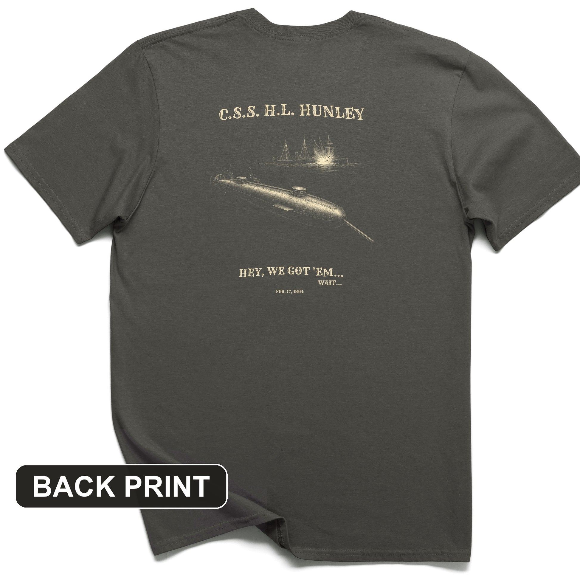 HL Hunley We Got Em Back Print T-Shirt