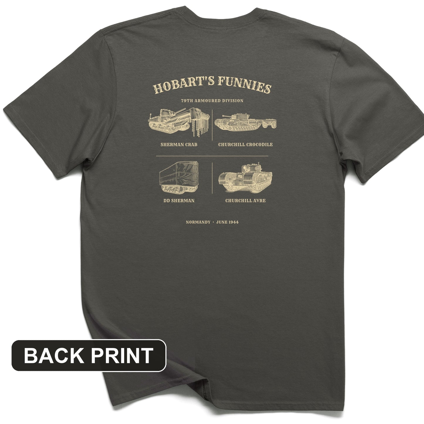 Hobart's Funnies Back Print T-Shirt