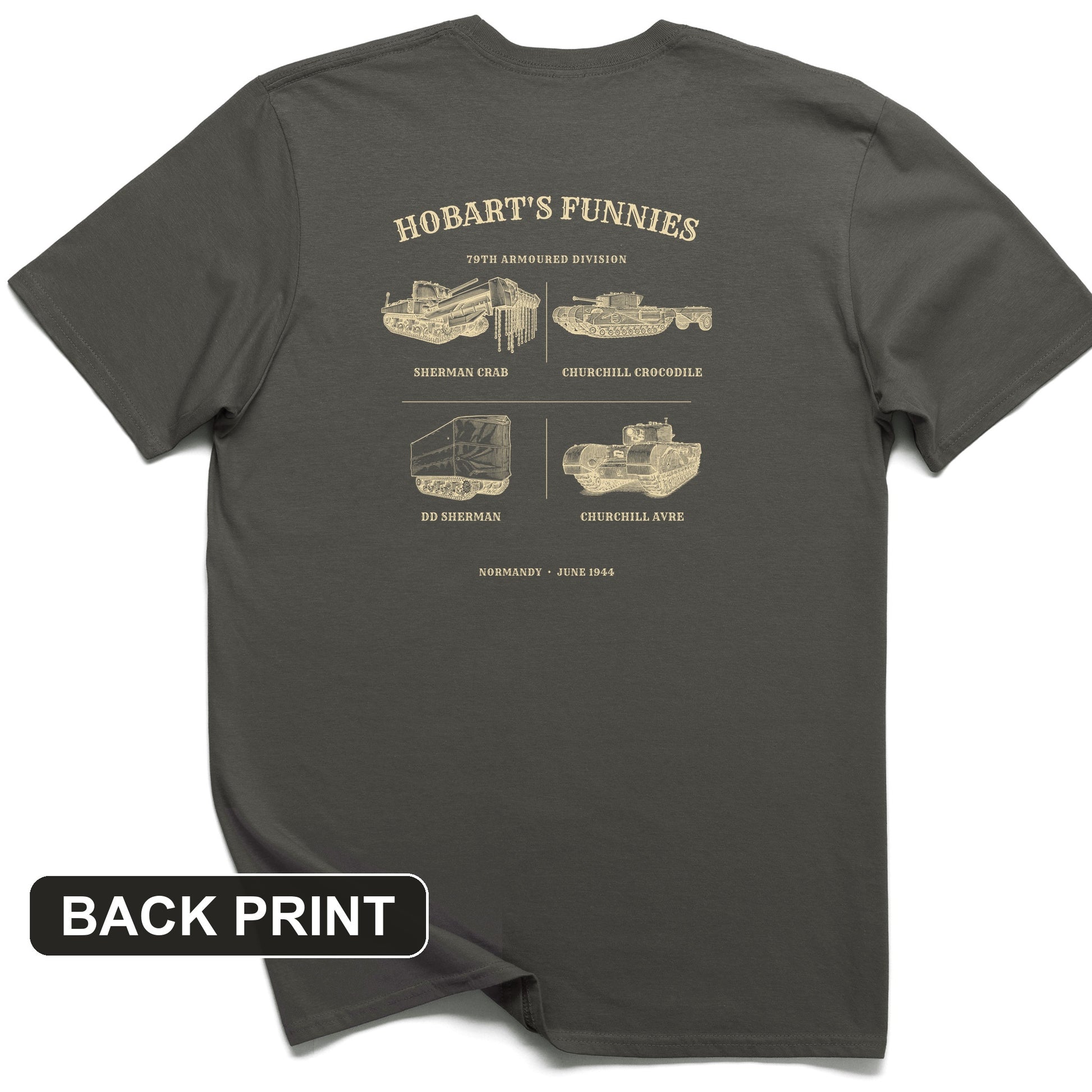 Hobart's Funnies Back Print T-Shirt