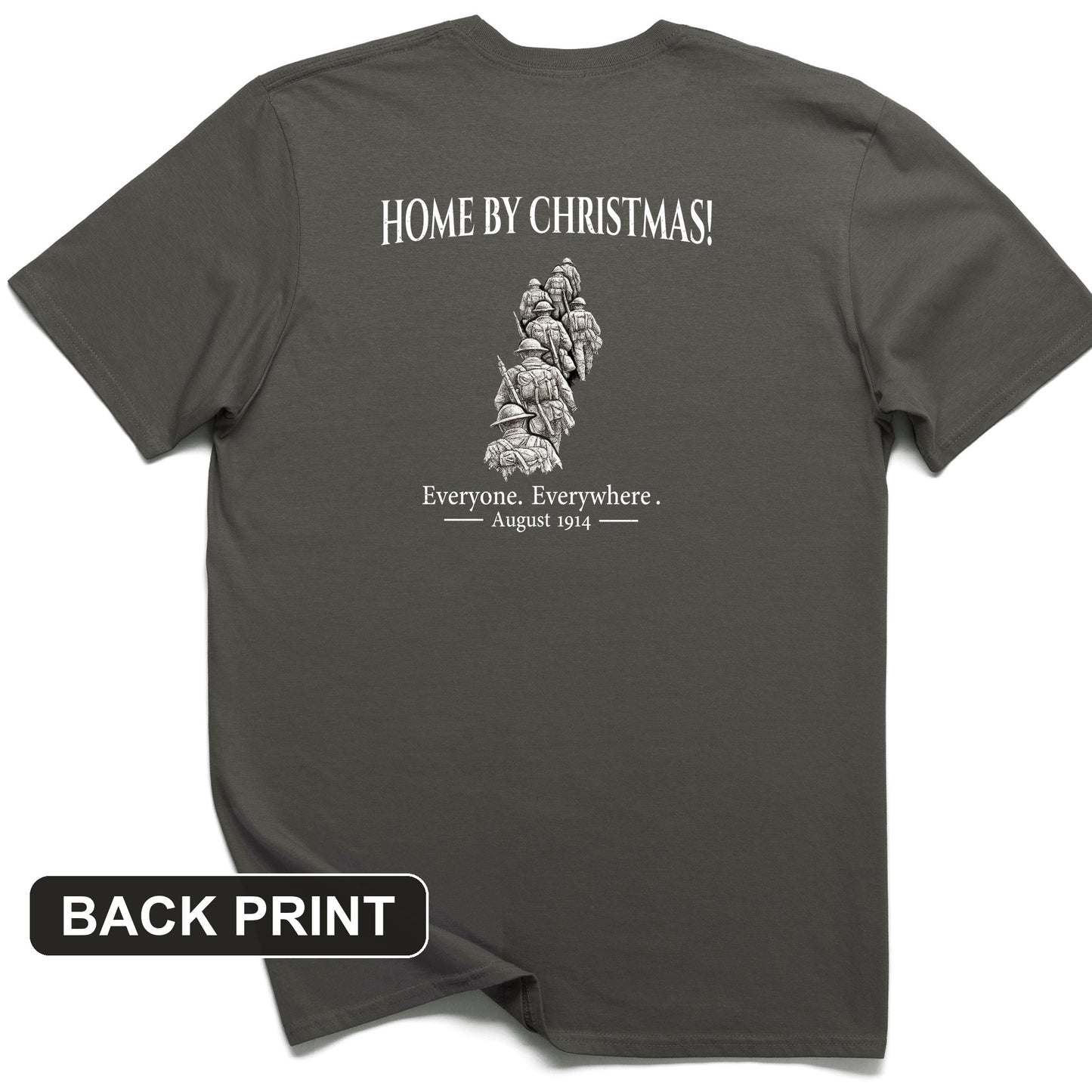 Home by Christmas Back Print T-Shirt