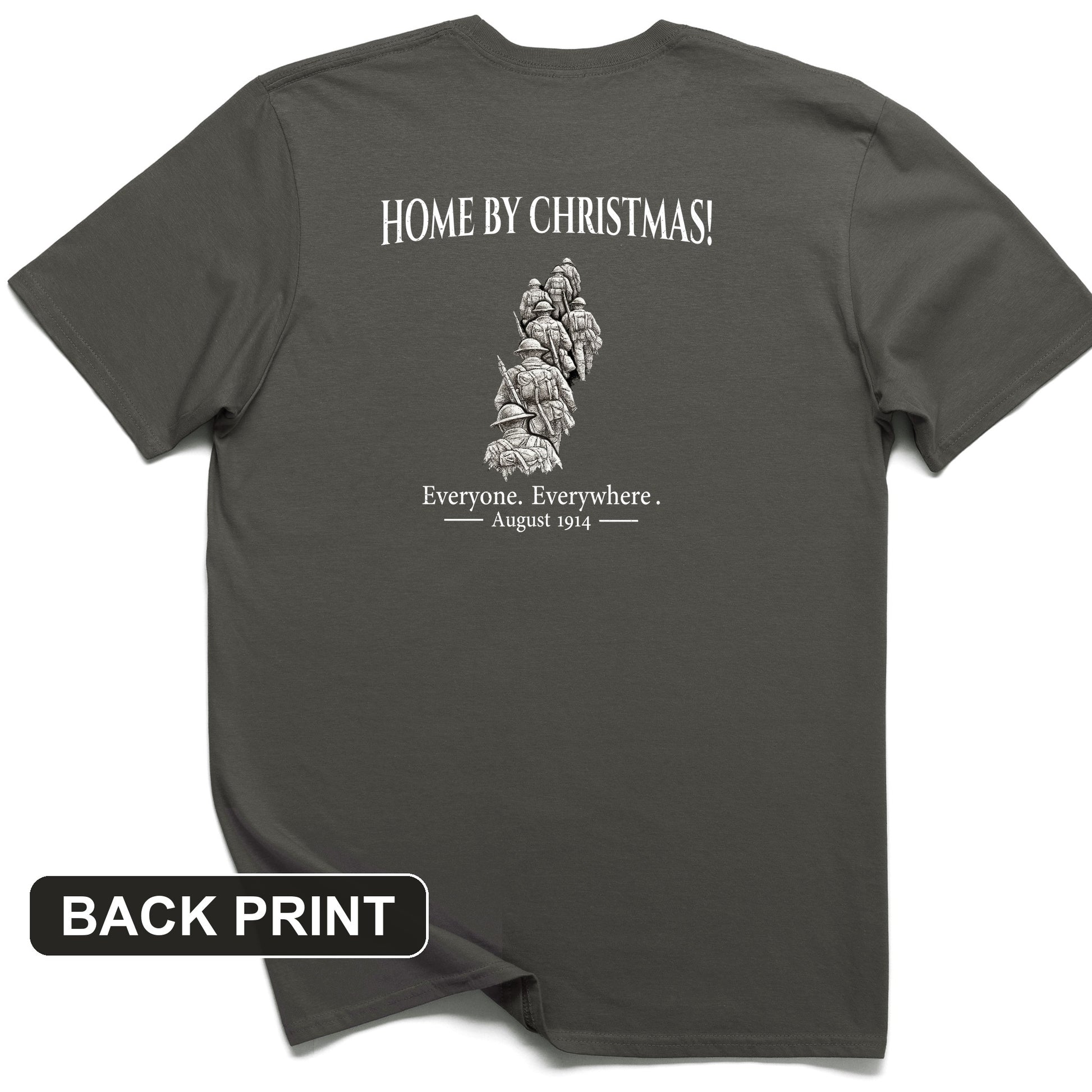 Home by Christmas Back Print T-Shirt