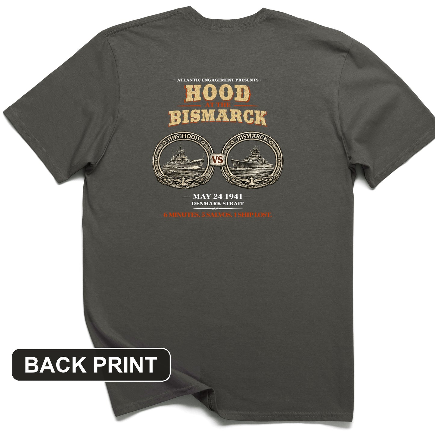 Hood vs Bismark Back Print T-Shirt