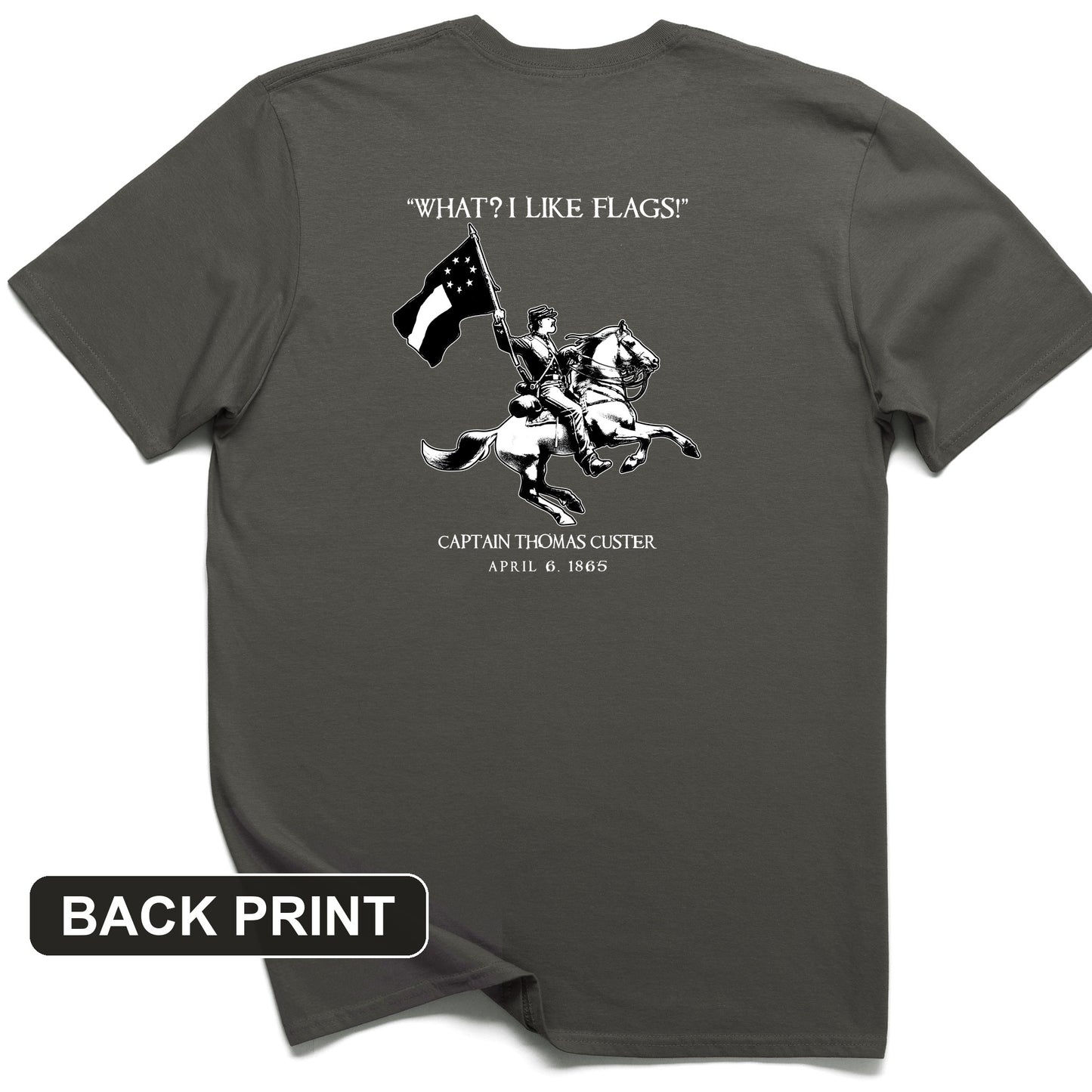 I Like Flags Back Print T-Shirt