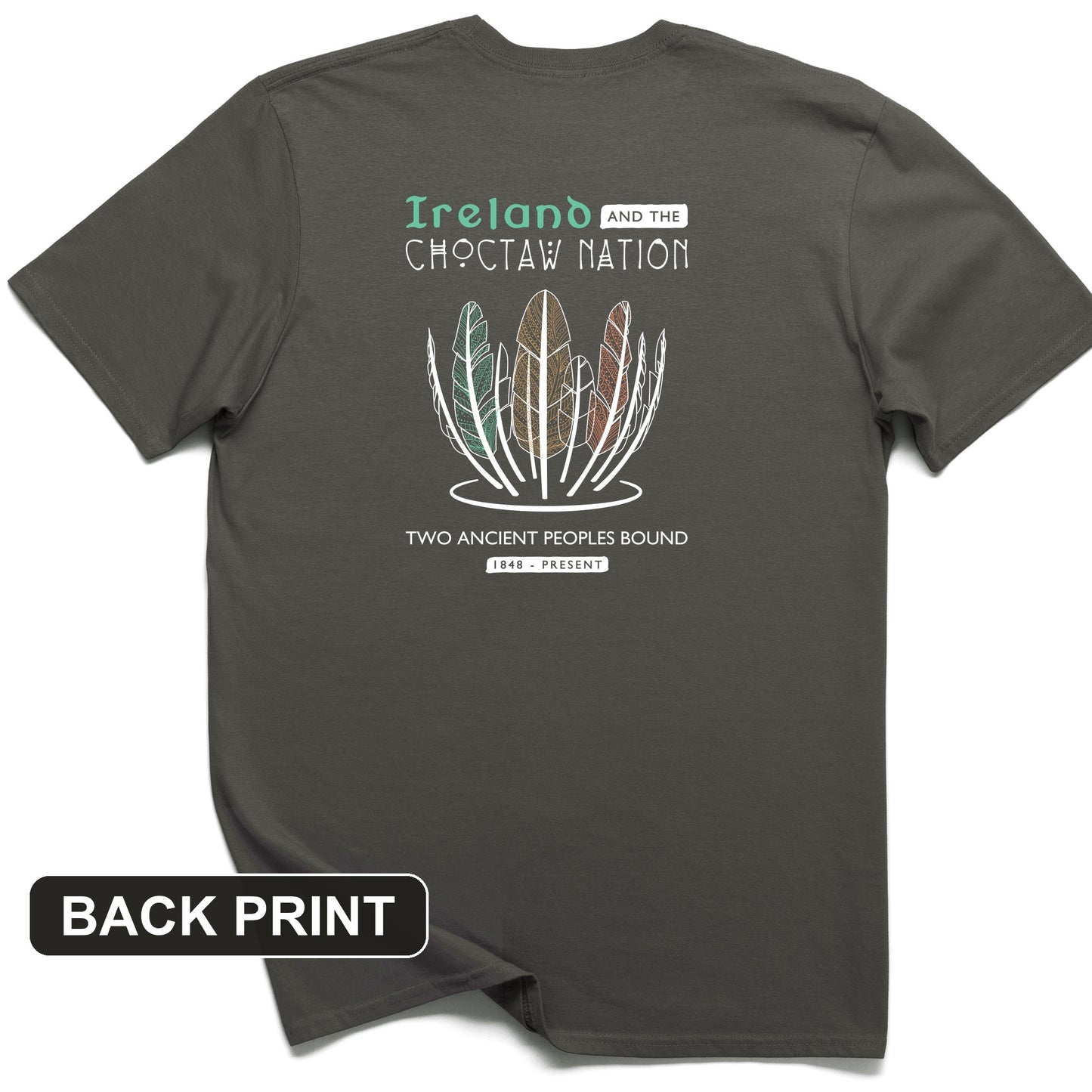 Irish-Choctaw Friendship Back Print T-Shirt