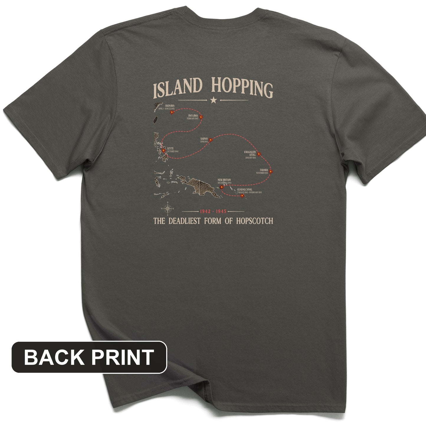 Island Hopping Back Print T-Shirt