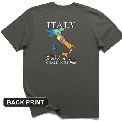 Italy Jigsaw Puzzle Back Print T-Shirt