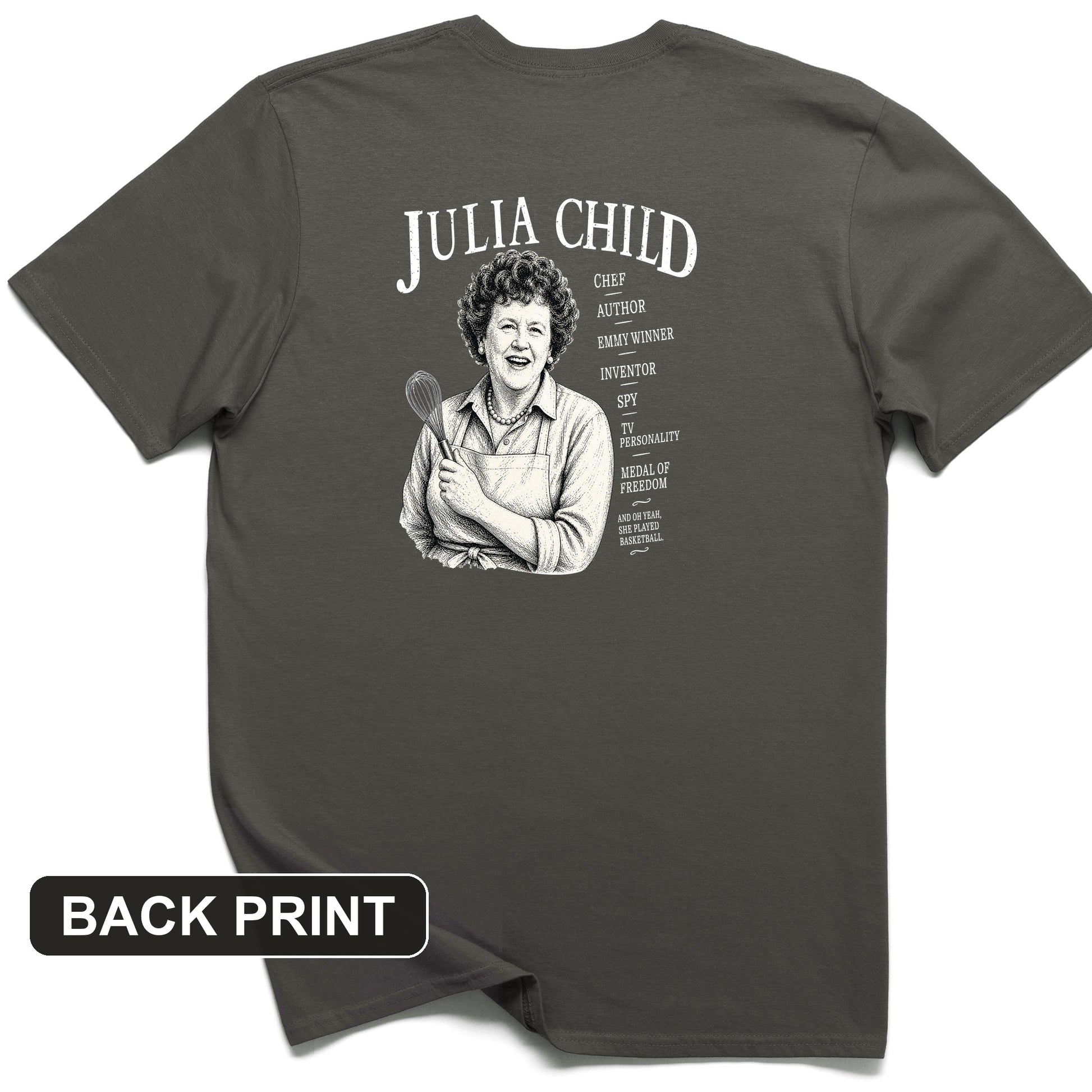 Julia Child Back Print T-Shirt