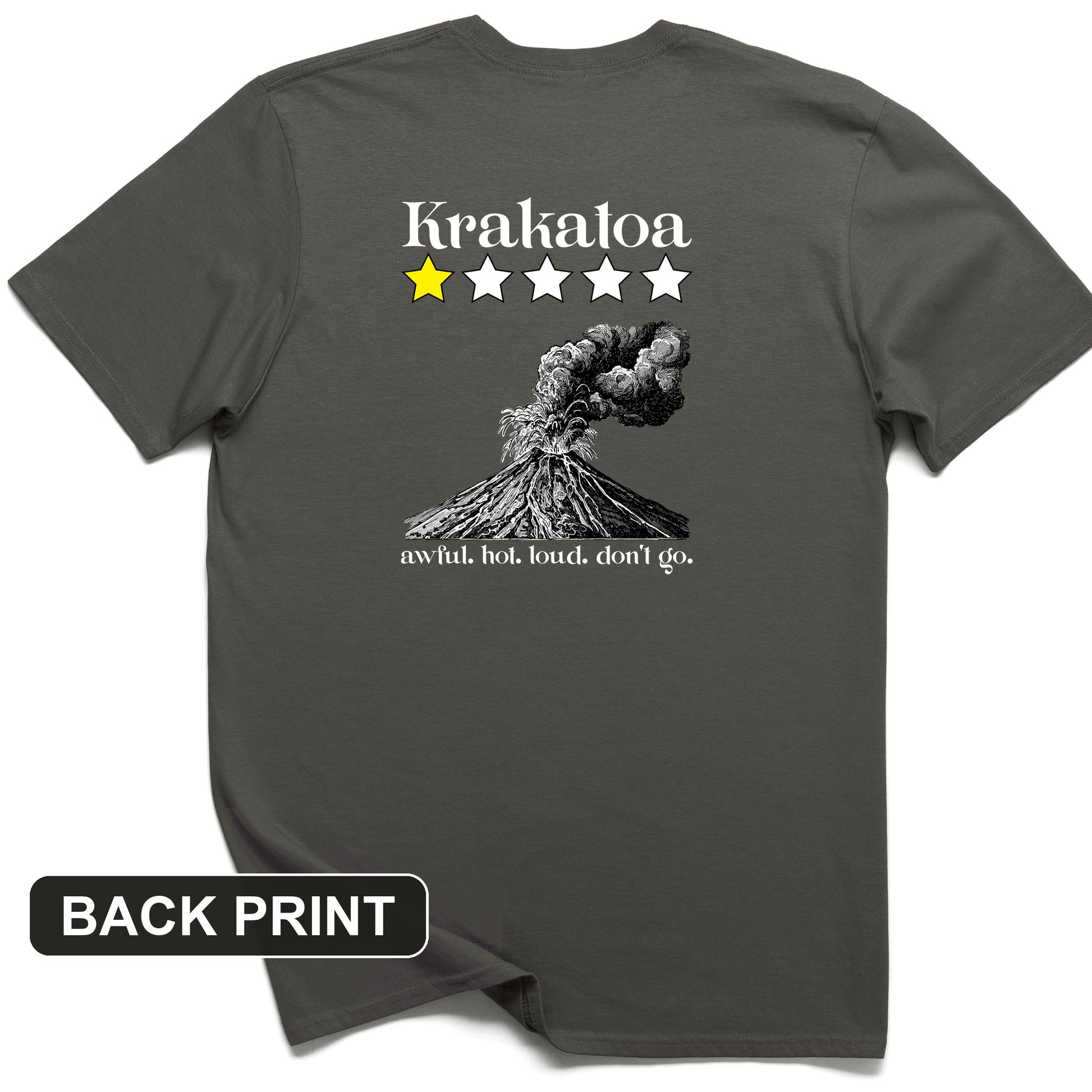 Krakatoa 1 Star Back Print T-Shirt