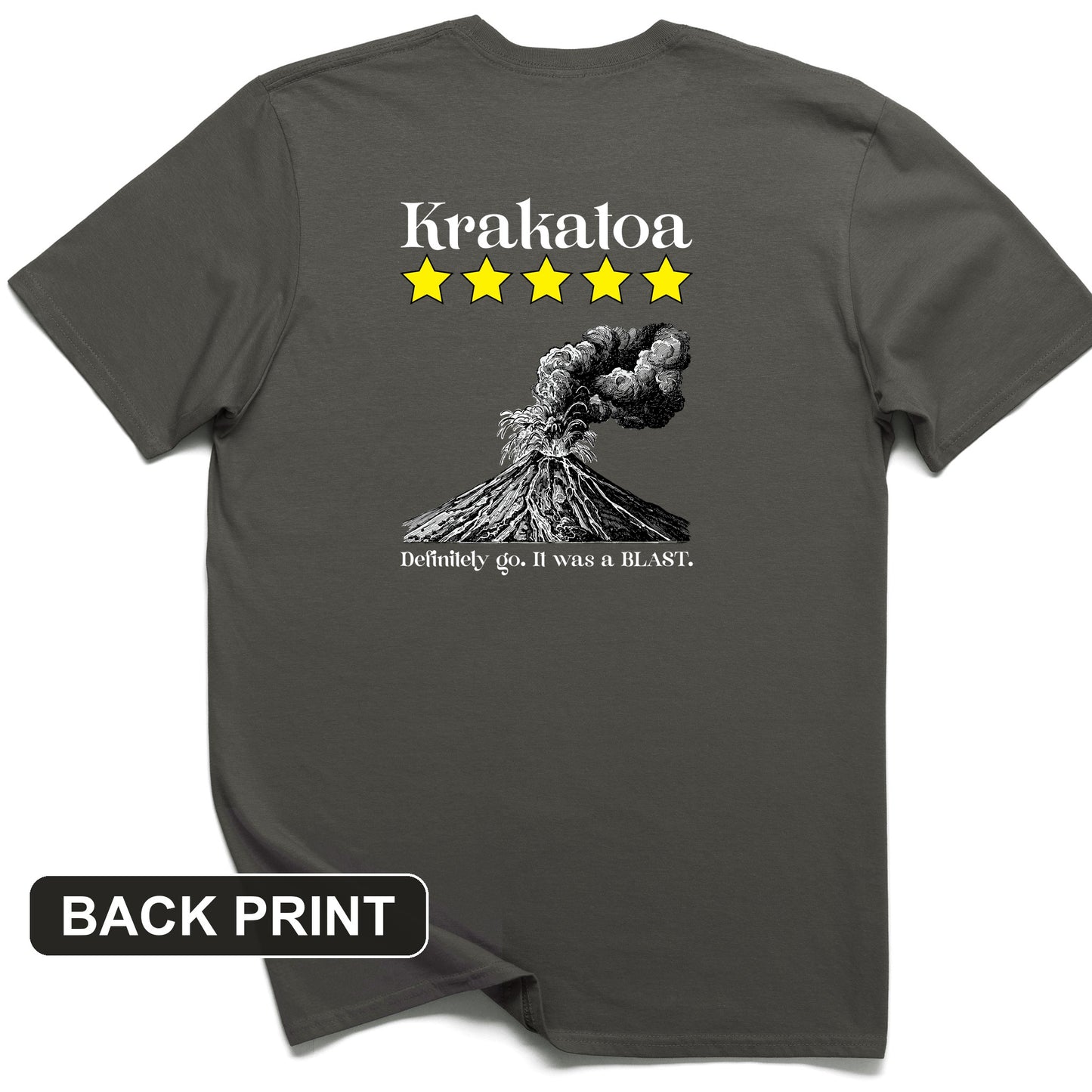 Krakatoa 5 Star Back Print T-Shirt