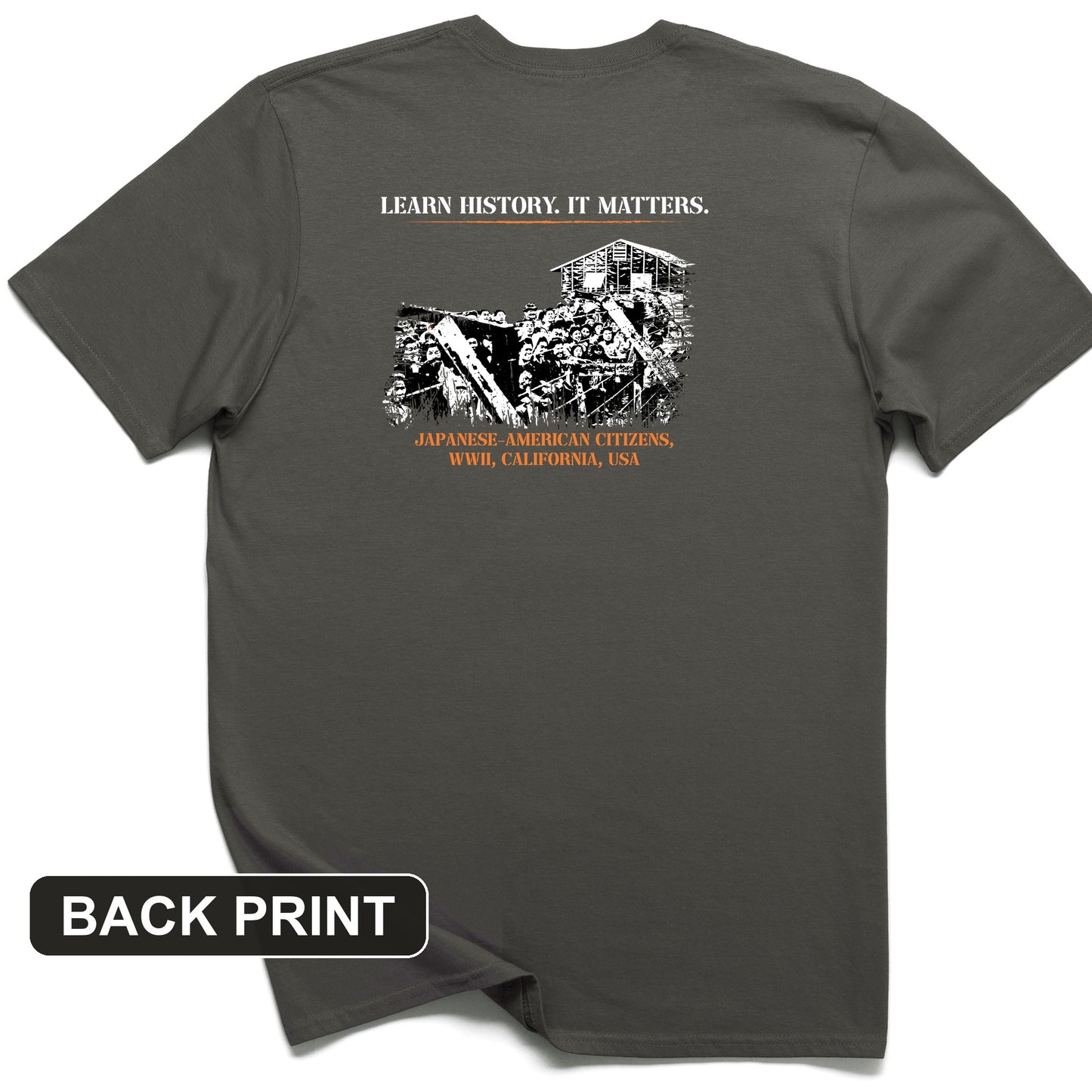 Learn History It Matters Back Print T-Shirt