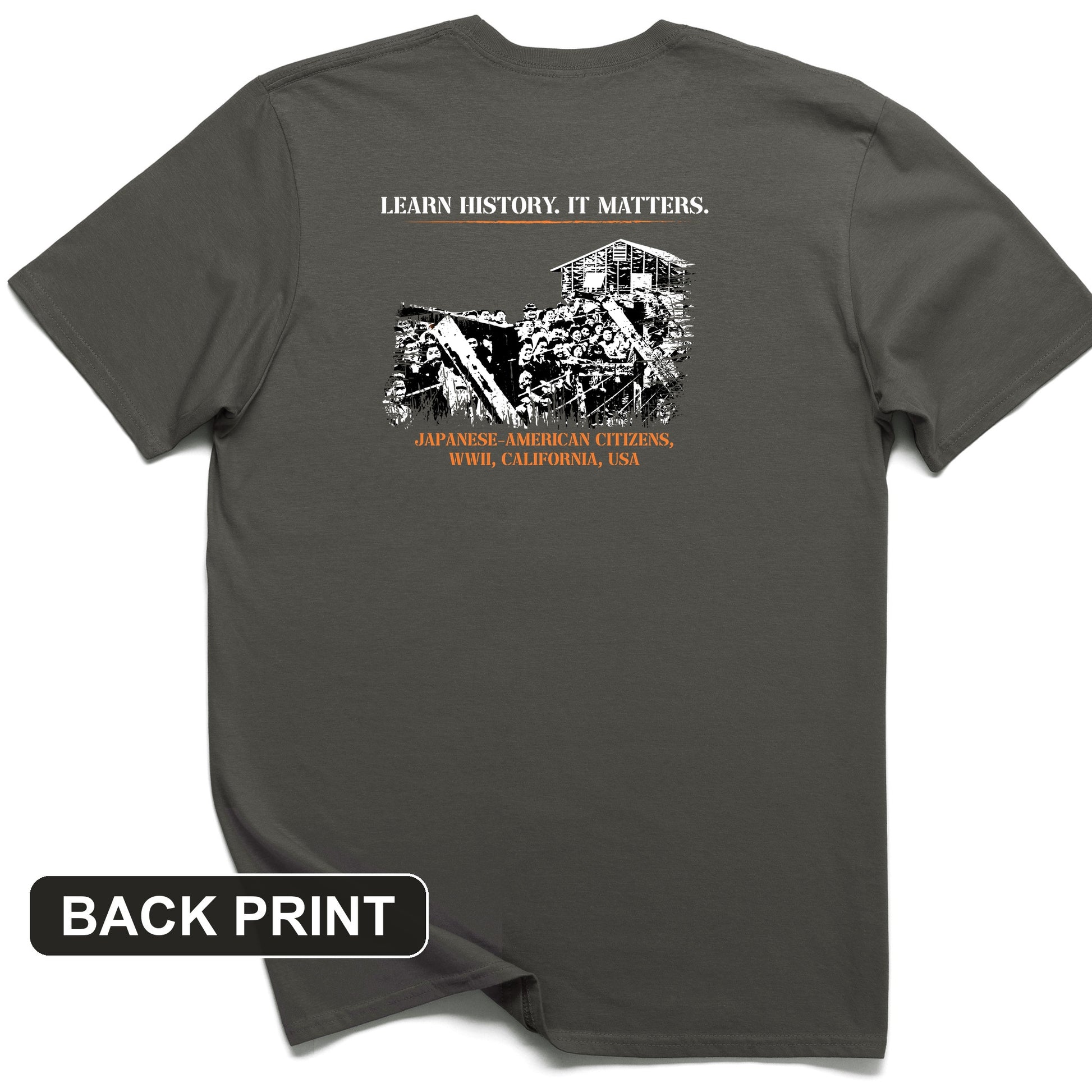 Learn History It Matters Back Print T-Shirt