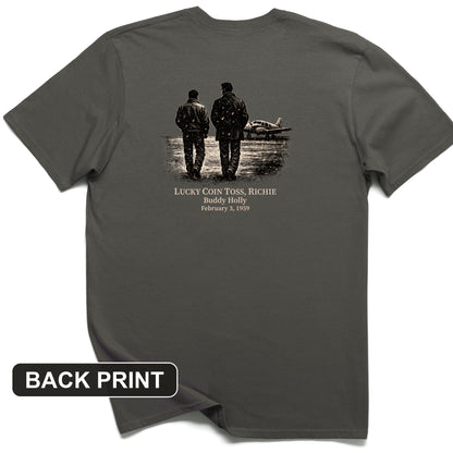 Lucky Coin Toss Back Print T-Shirt
