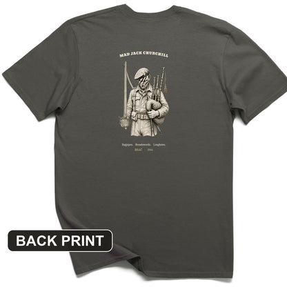 Mad Jack Churchill Back Print T-Shirt
