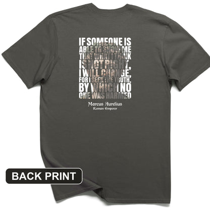 Marcus Aurelius Quote Back Print T-Shirt