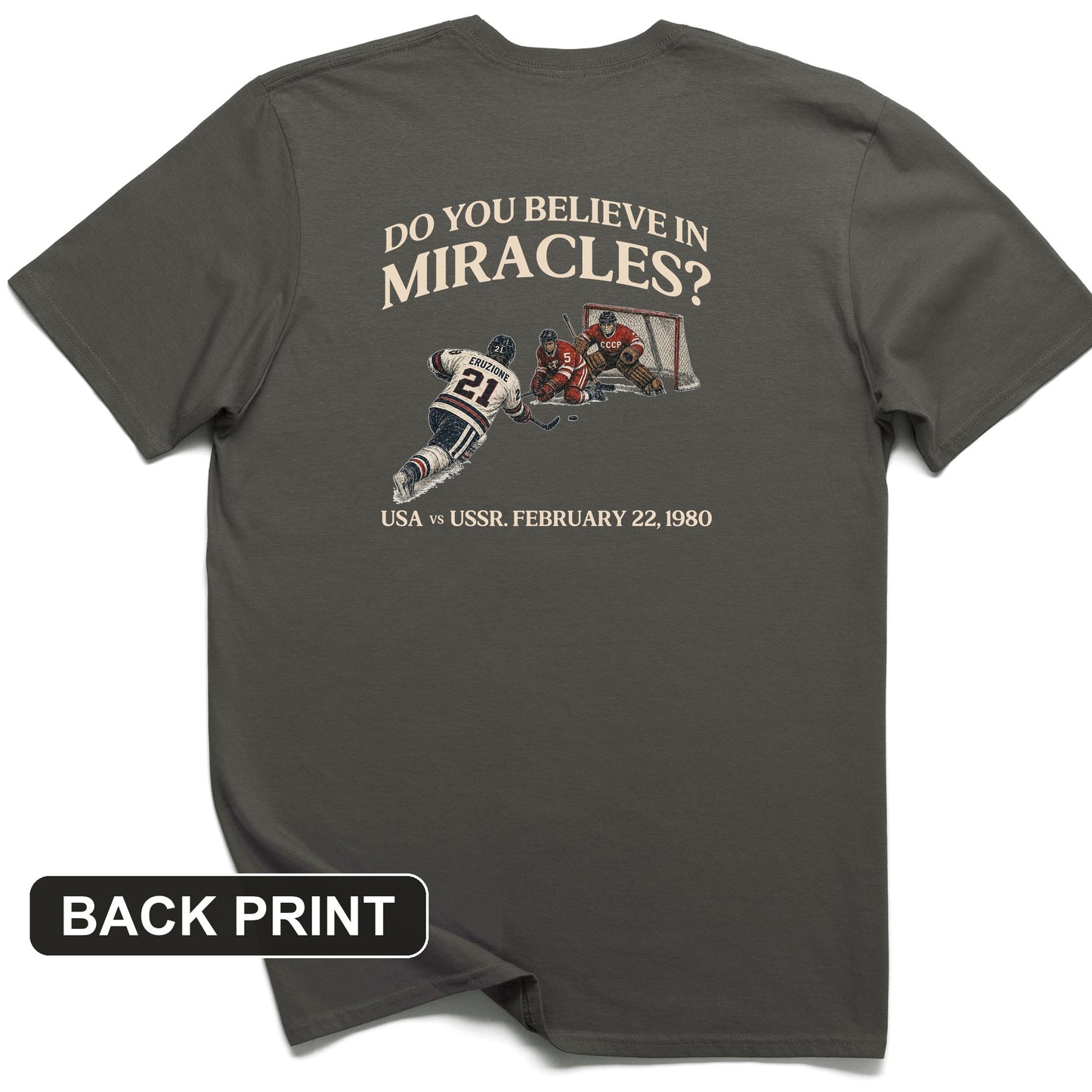 Miracle on Ice Back Print T-Shirt