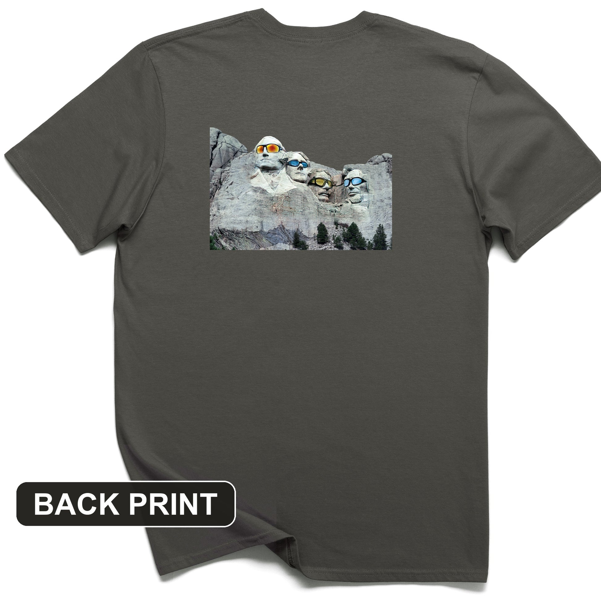 Mount Rushmore Shades Back Print T-Shirt