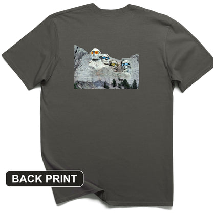 Mount Rushmore Shades Back Print T-Shirt