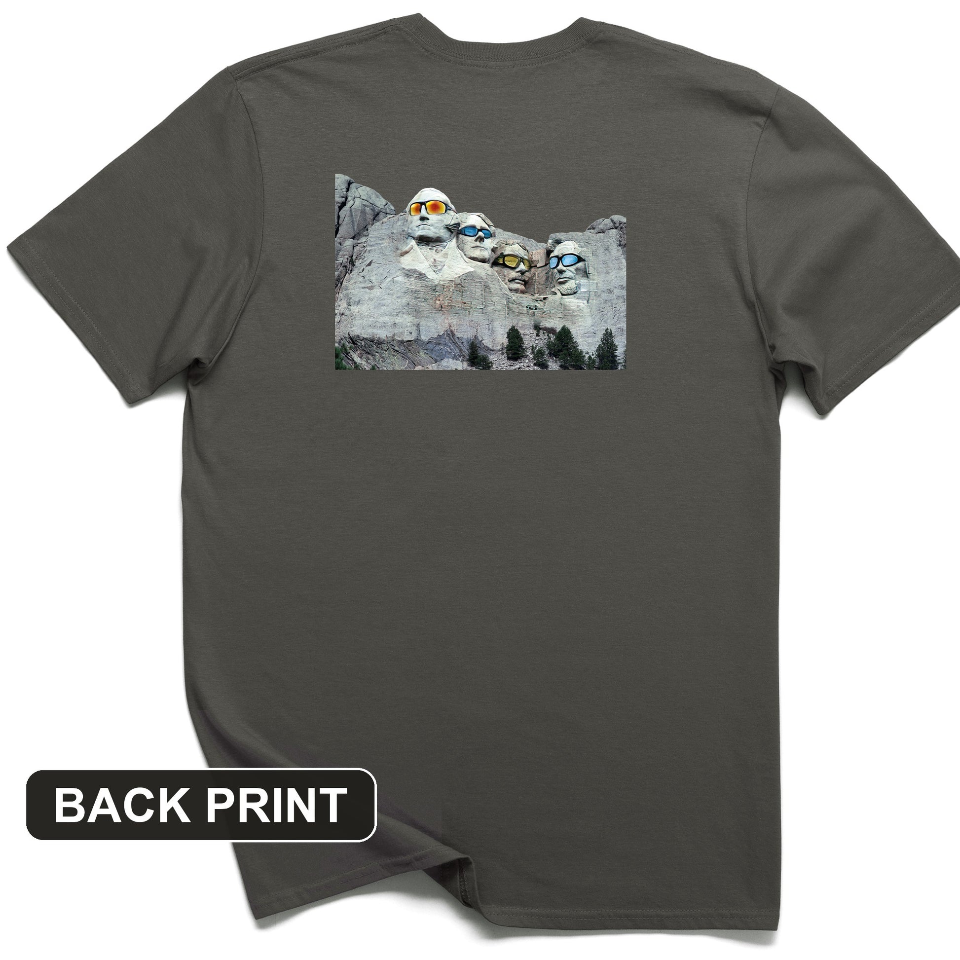 Mount Rushmore Shades Back Print T-Shirt