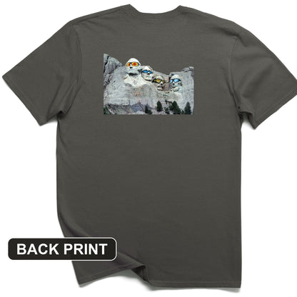 Mount Rushmore Shades Back Print T-Shirt