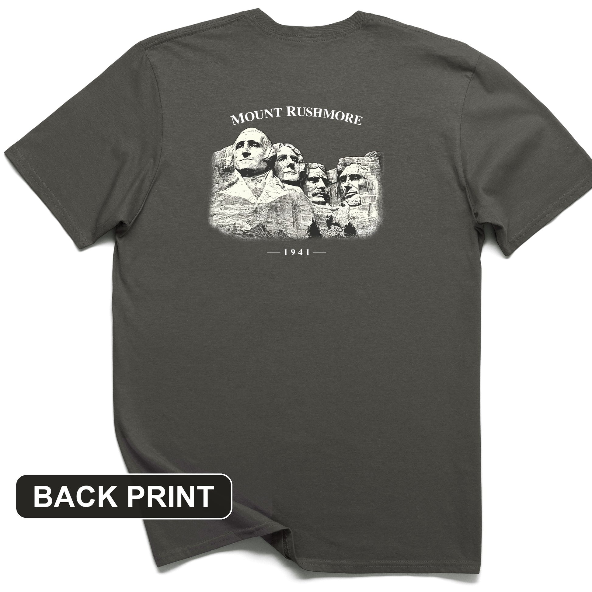 Mount Rushmore Back Print T-Shirt