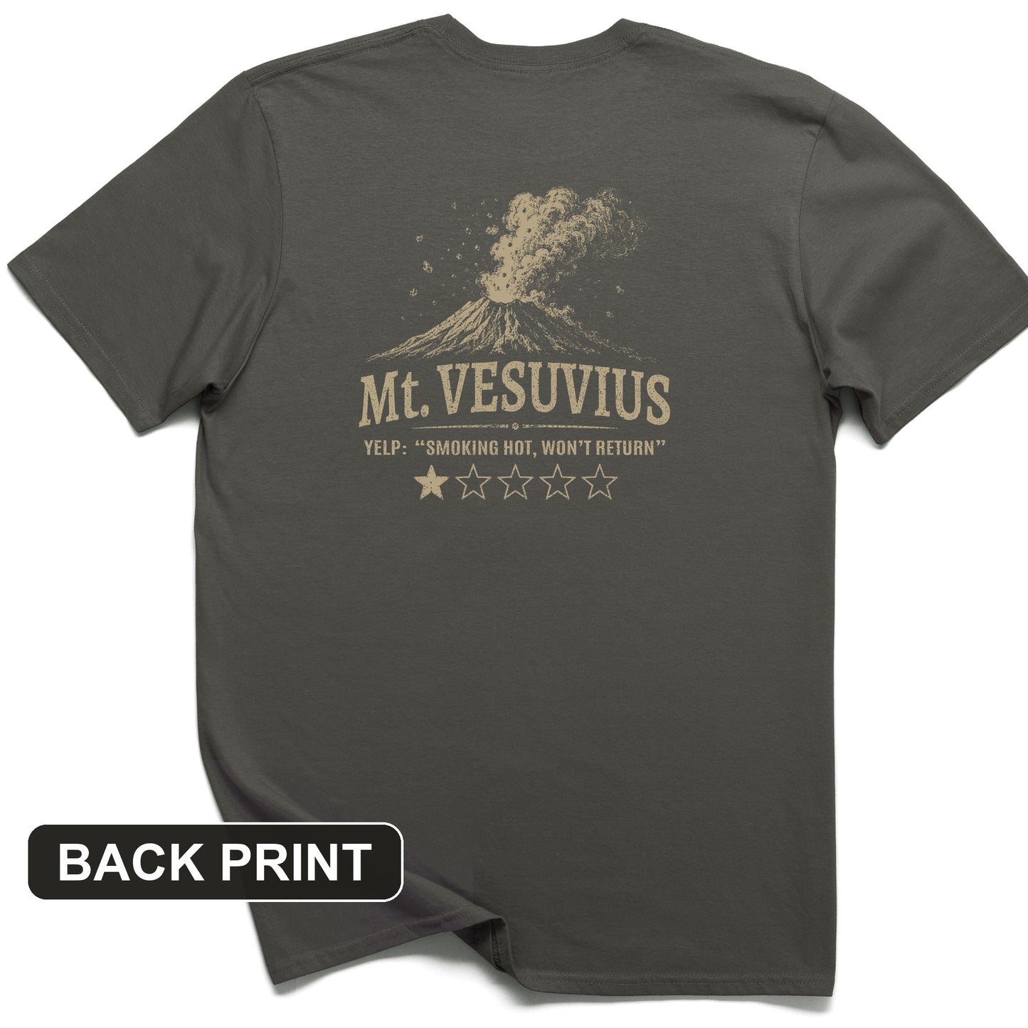 Mount Vesuvius Back Print T-Shirt