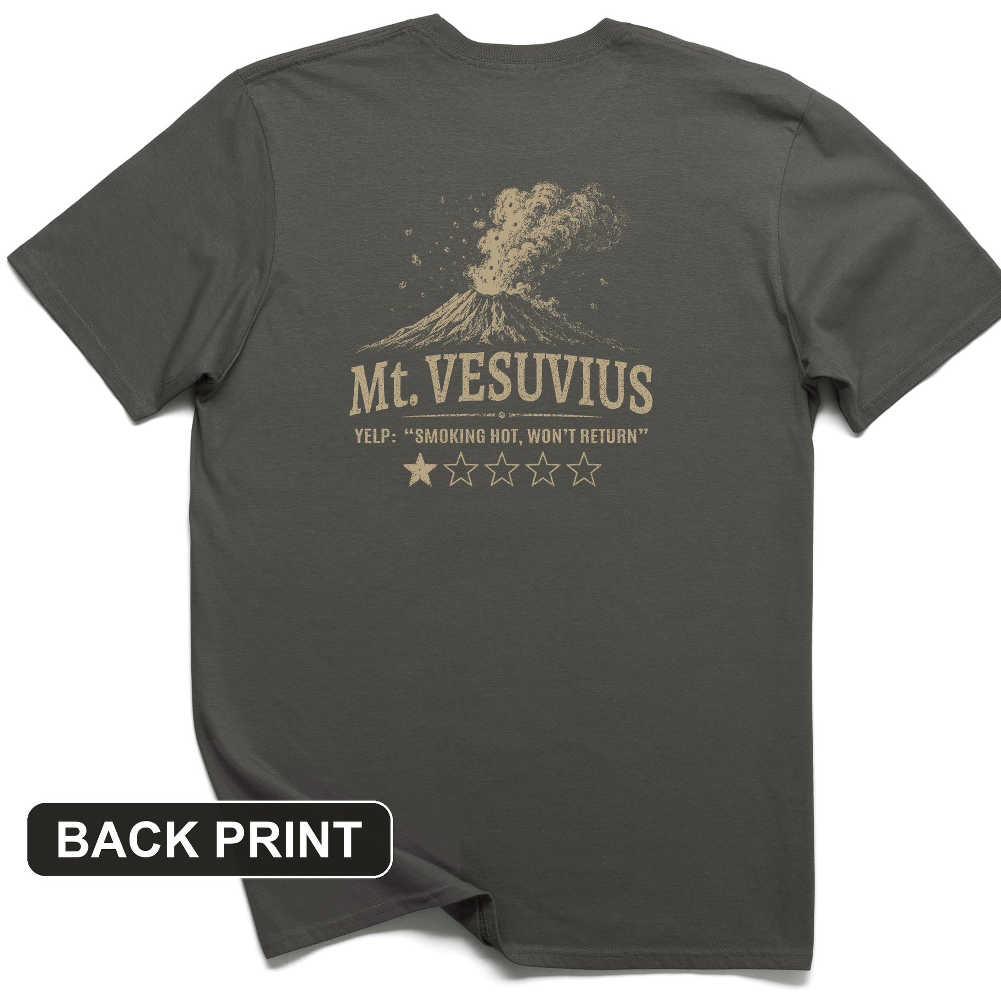 Mount Vesuvius Back Print T-Shirt