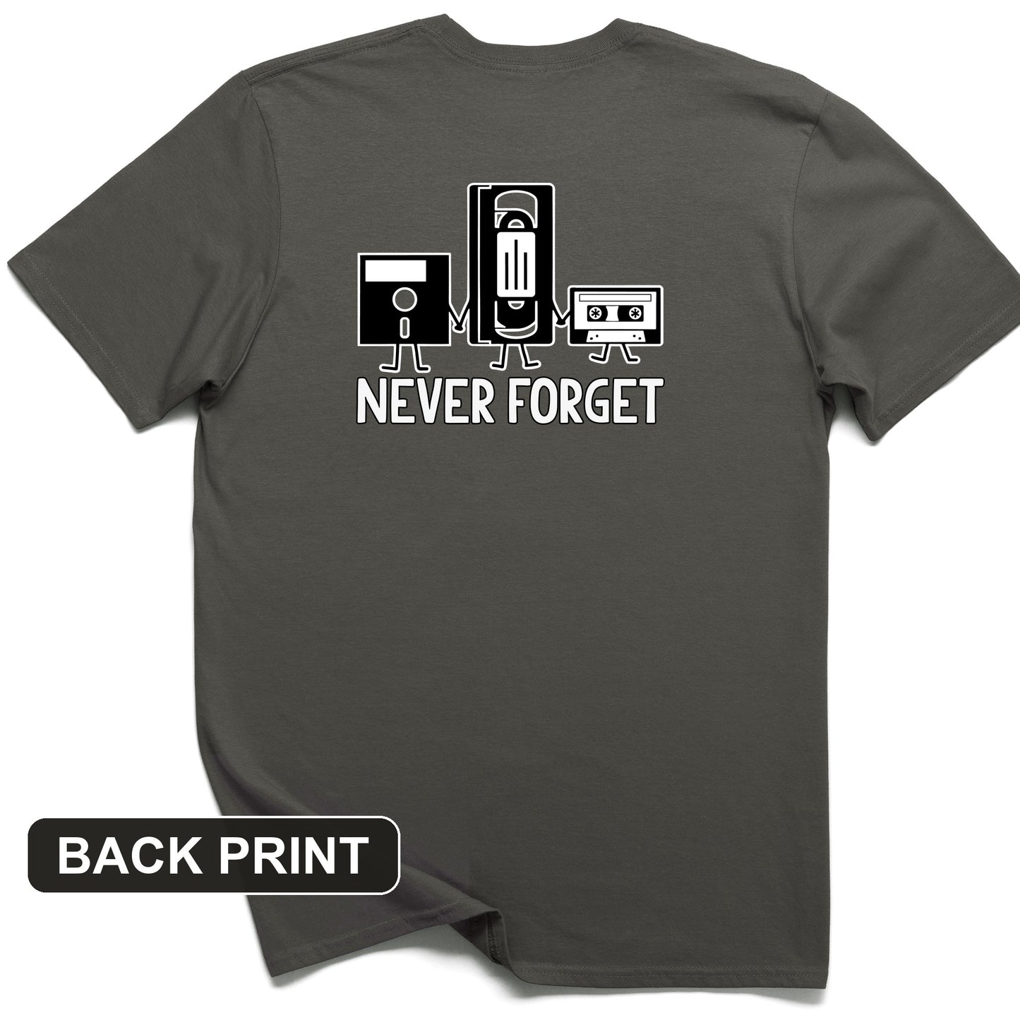 Never Forget Back Print T-Shirt