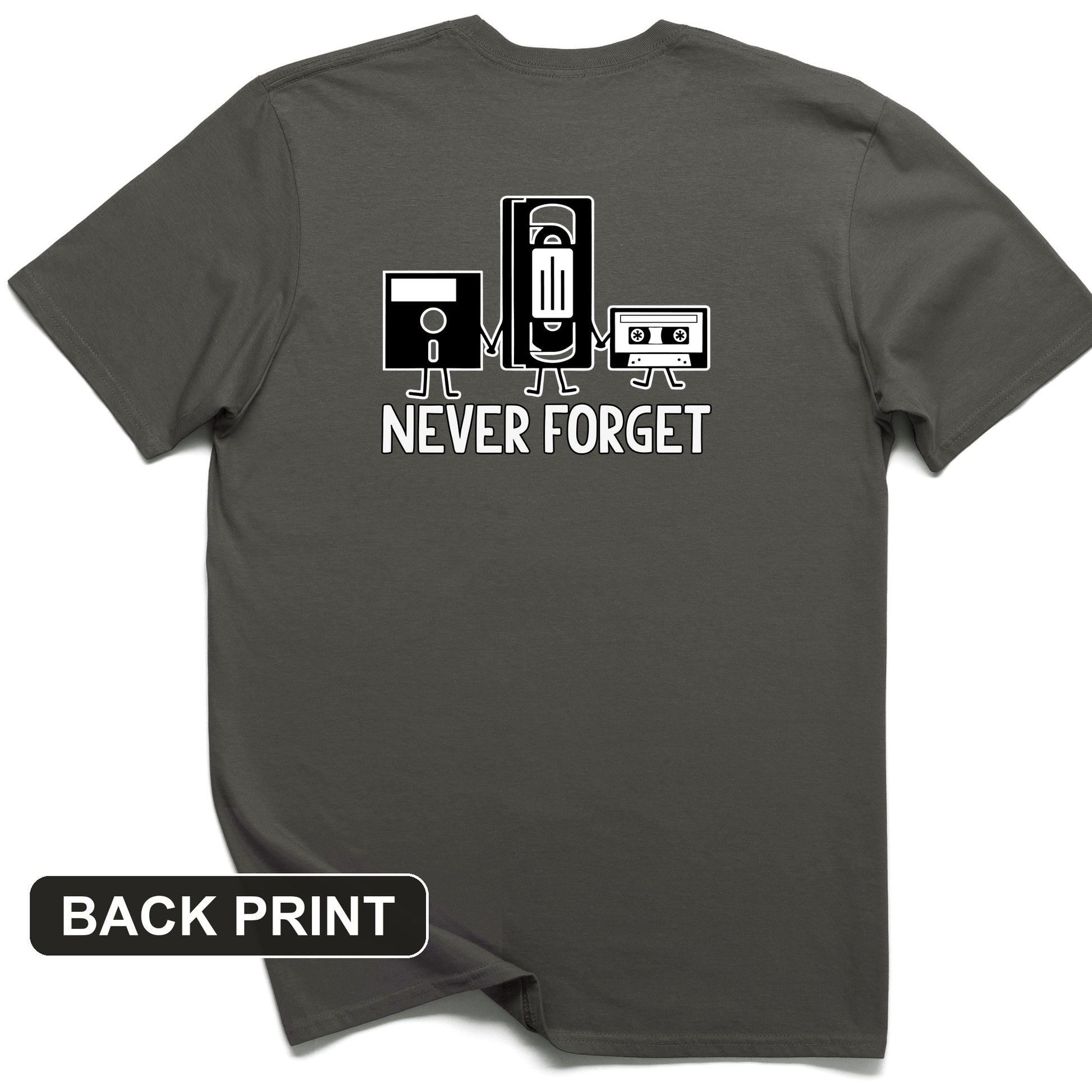 Never Forget Back Print T-Shirt