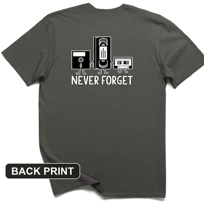 Never Forget Back Print T-Shirt