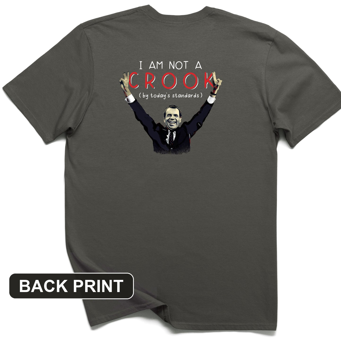 Not a Crook Back Print T-Shirt